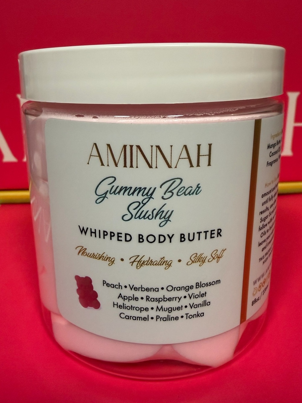 Aminnah Gummy Bear Slushy Whipped Body Butter 8 oz Limited Edition